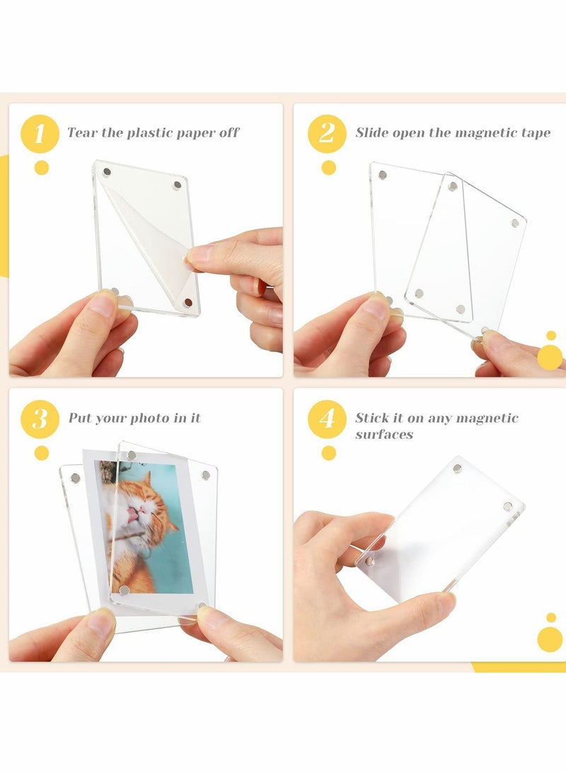 Magnetic Fridge Frame, 6 Pcs Magnetic Acrylic Picture Frame