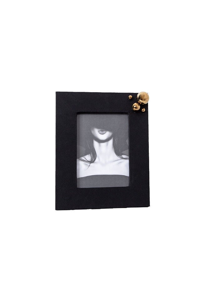 Black Rectangle & Metal Ball Photo Frame