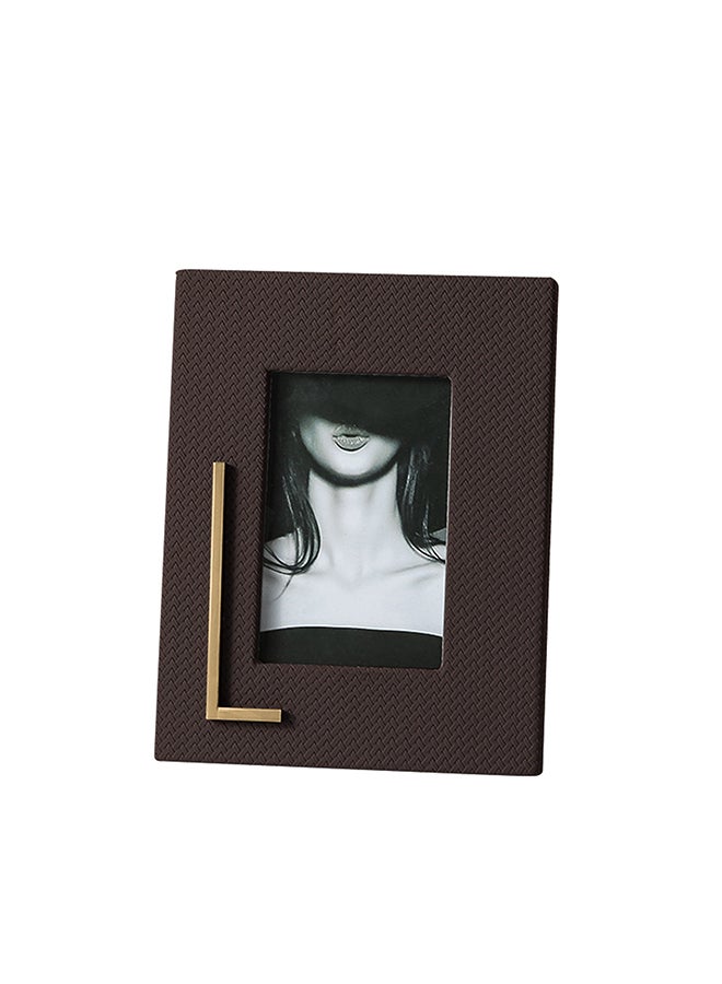 Deep Coffee Woven Eight-Sided Photo Frame