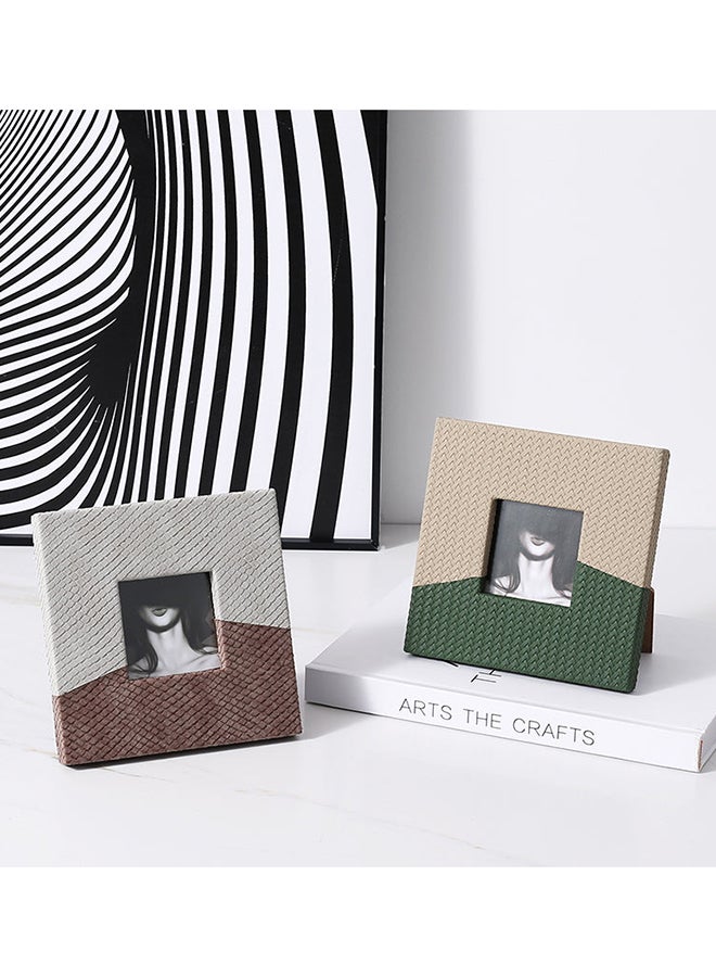 Gray / Green Photo Frame -A