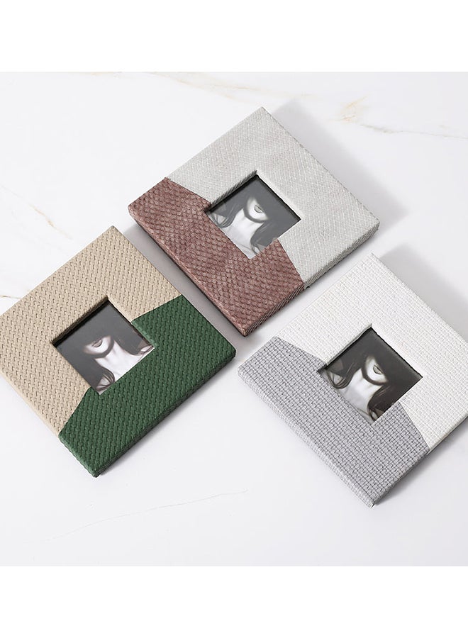 Gray / Green Photo Frame -A