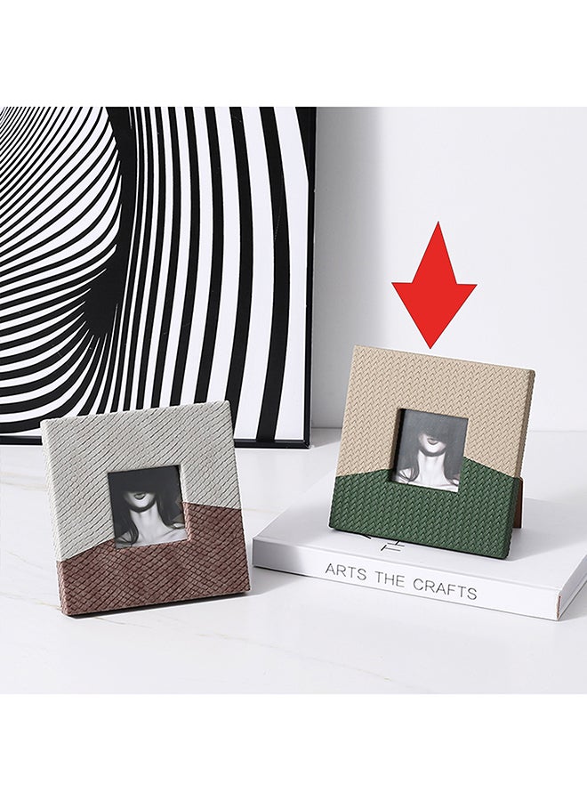 Gray And Green Photo Frame-B