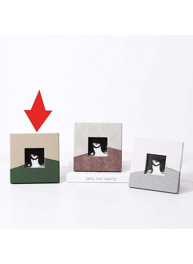 Gray And Green Photo Frame-B