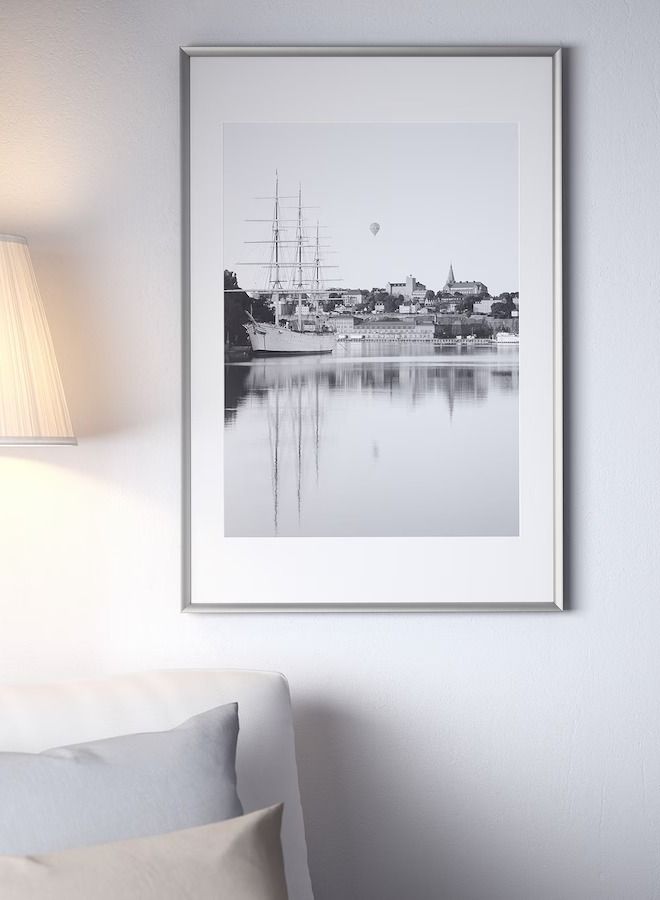 SILVERHÖJDEN Frame, silver-colour, 61x91 cm