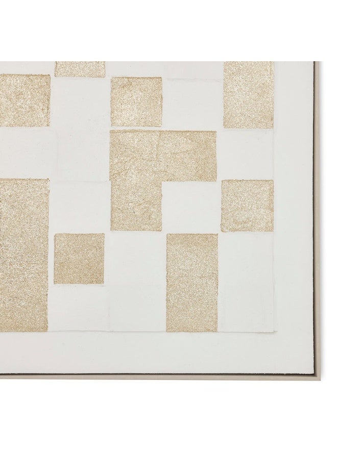 Cube Frmd W Art 90X120Xcm Gld