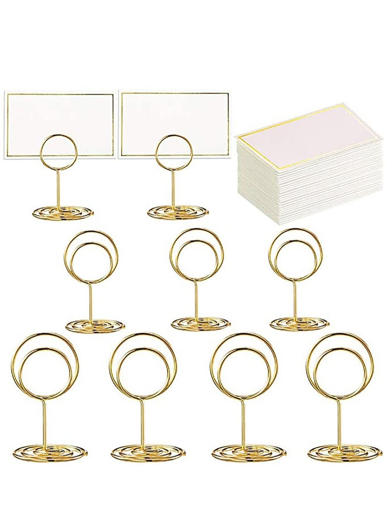 24 pcs Place Card Holder Memo Clip Photo Table Number Gold Holder, Stand, Paper Menu Stand