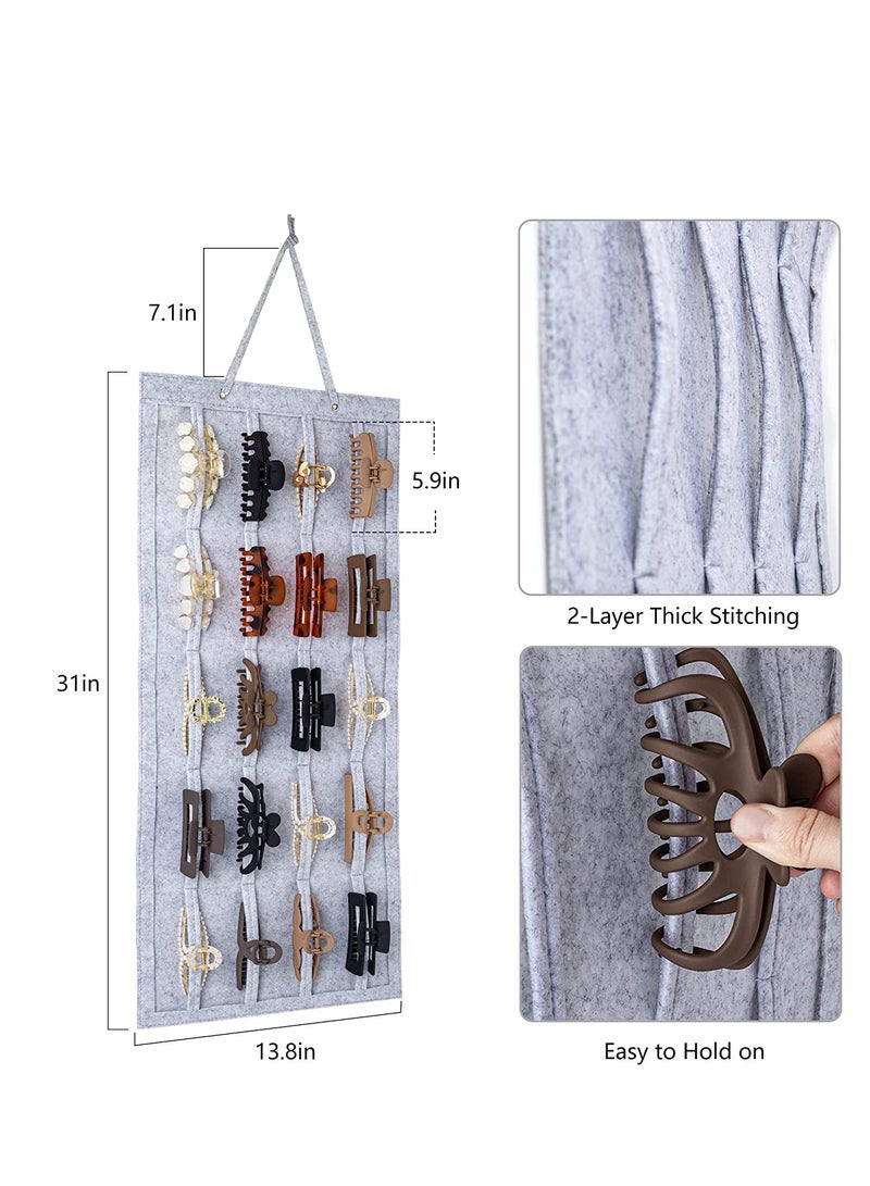 Bow Holder Stylish Girls Hair Claw Hanger Large Clip Organizer Storage Hanging Wall Door Closet Display Declutter Room Enhance Style for Fashion Teens Women