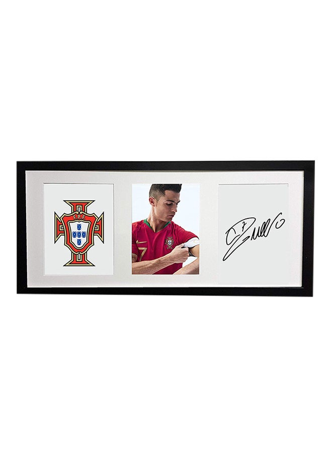 Ronaldo Portugal Autographed Framed Poster 50 x 23centimeter