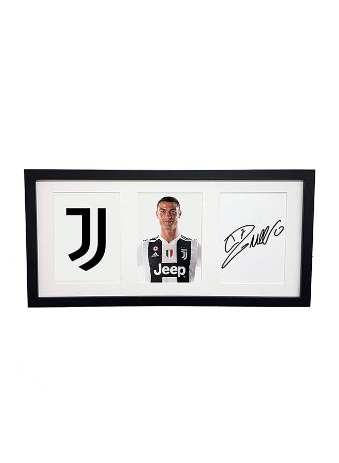 Ronaldo Juventus Autographed Framed Poster 50 x 23cm