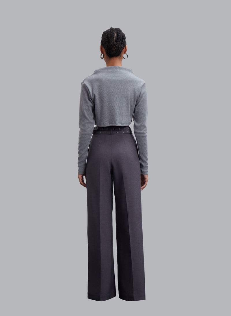 CAOSTU • GRAY WIN WOMEN'S WIDE-TUBE PANTS