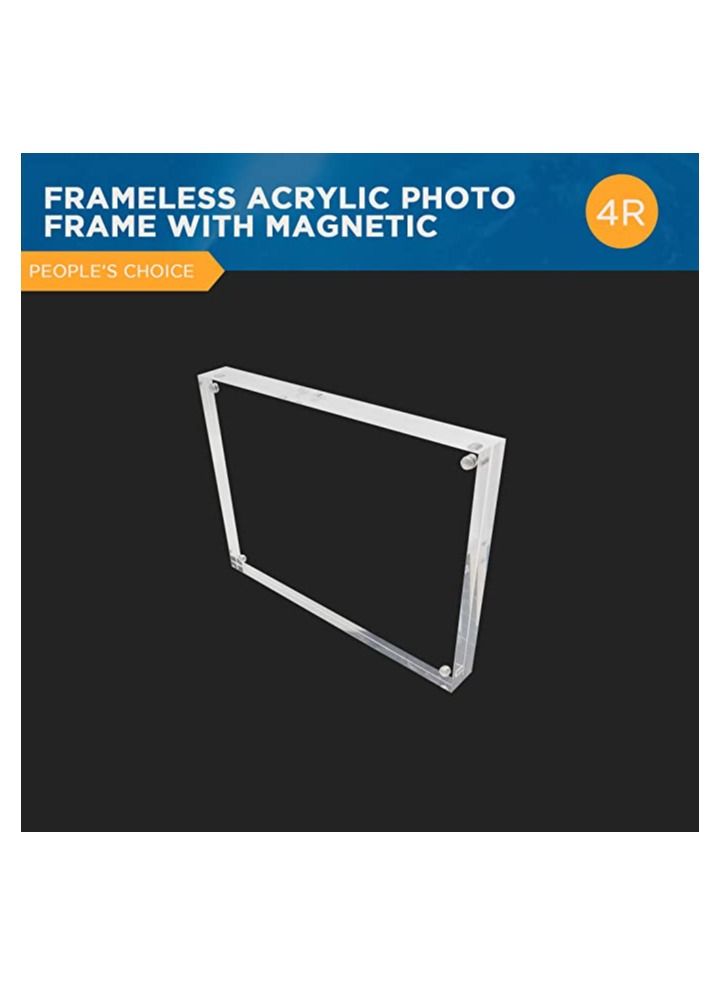 Creative Planet 4R Acrylic Photo Frame. An elegant picture frame of high clarity modern stylish & transparent organize and protect your photos great gift for birthday girlfriend (Pack of 3)
