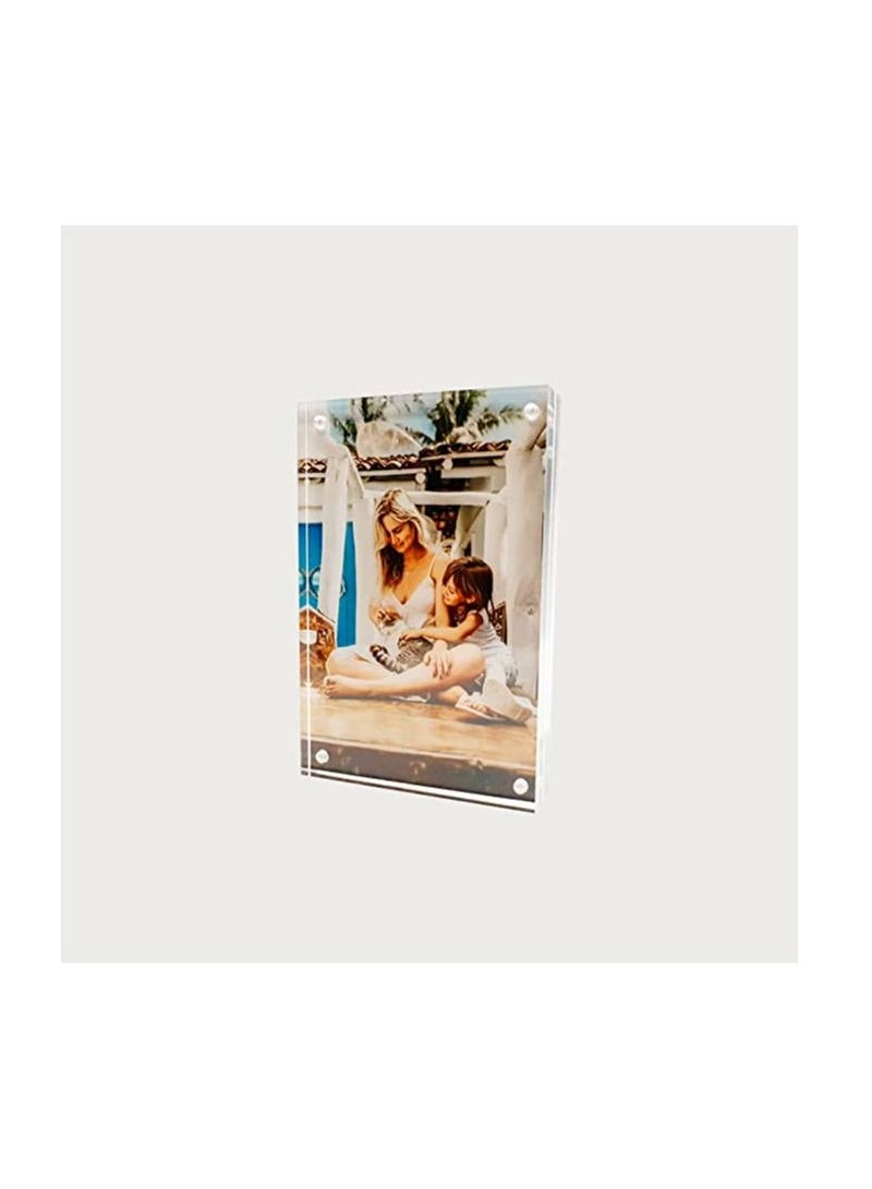 Creative Planet 4R Acrylic Photo Frame. An elegant picture frame of high clarity modern stylish & transparent organize and protect your photos great gift for birthday girlfriend (Pack of 3)