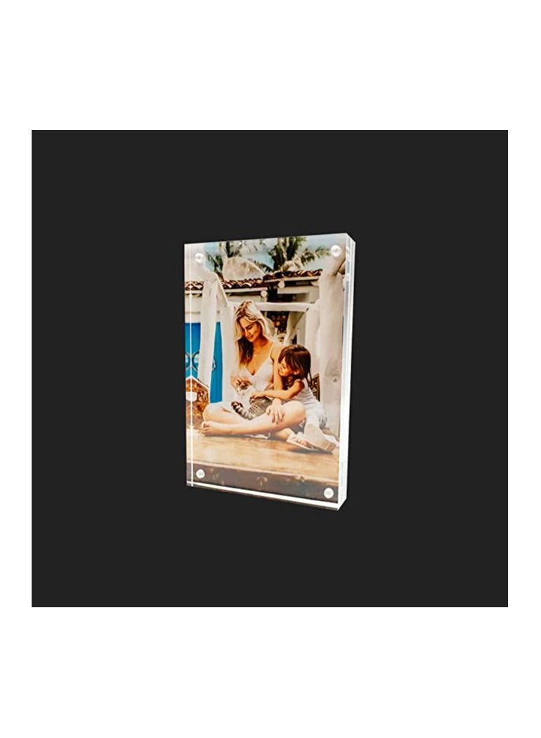 Creative Planet 5R Acrylic photo frame an elegant picture frame of high clarity modern stylish & transparent organize and protect our photos, great gift for birthday (Pack of 3)
