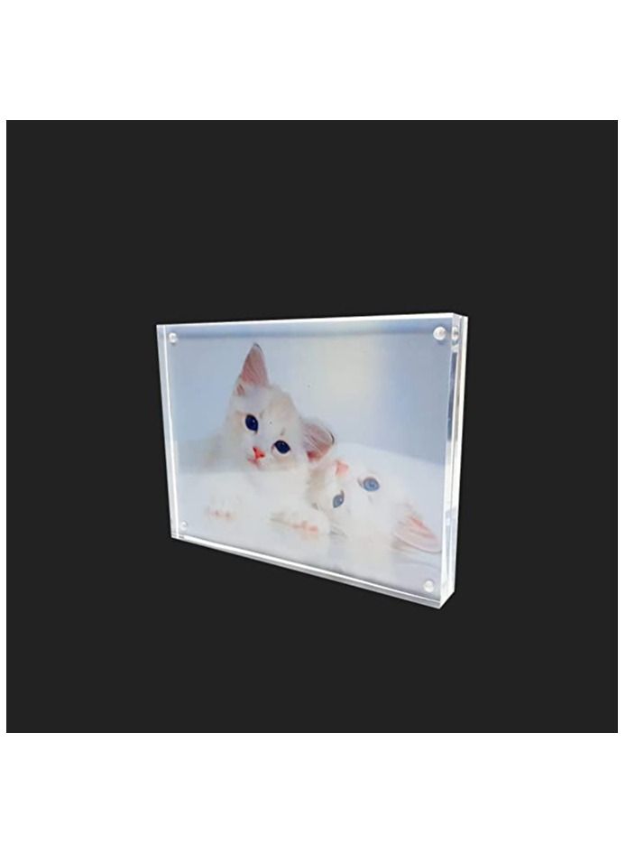 Creative Planet 5R Acrylic photo frame an elegant picture frame of high clarity modern stylish & transparent organize and protect our photos, great gift for birthday (Pack of 3)