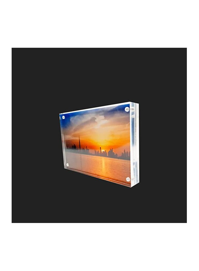 Creative Planet 5R Acrylic photo frame an elegant picture frame of high clarity modern stylish & transparent organize and protect our photos, great gift for birthday (Pack of 3)