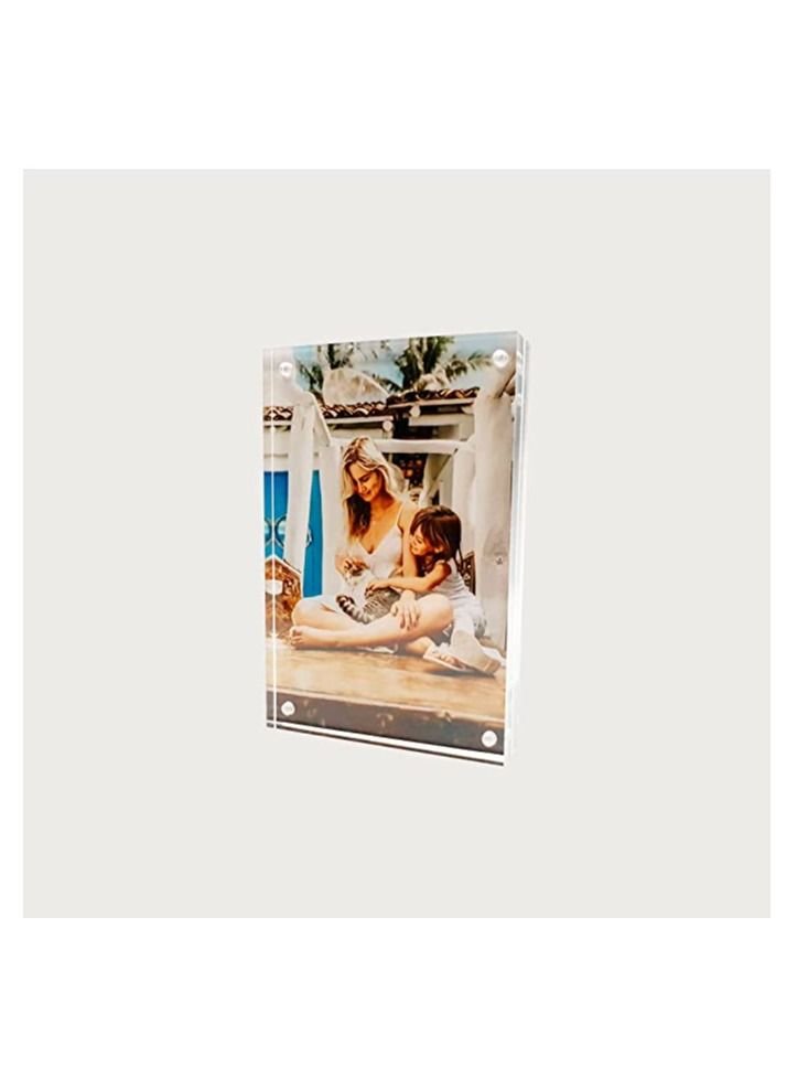 Creative Planet 4R Acrylic Photo Frame. An Elegant Picture Frame of High Clarity, Modern Stylish & Transparent. Organize and Protect Your Photos, Great Gift for Birthday, Girlfriend, Husband, Wife.