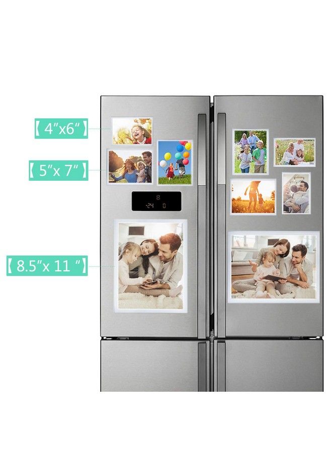 Magnetic Photo Frames For Refrigerator 5X7 Inches 20 Pack No Sratched Fridge Magnets Picture Frame Photo Sleeves Protected By Removable Film