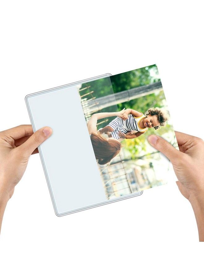 Magnetic Photo Holders For Refrigerator Magnetic Photo Picture Frames White Magnetic Photo Pockets Holds 5X7 Photos (10)