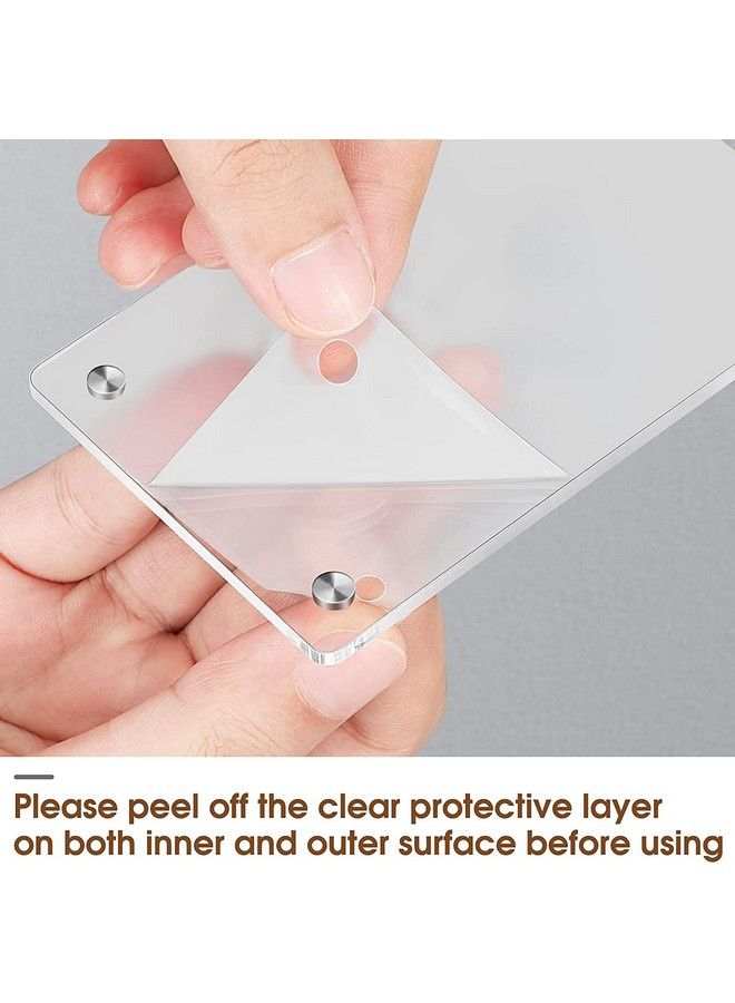 [4 Pack] Acrylic Magnetic Photo Frame For 3Inch Film Double Sided Fridge Picture Frame For Fujifilm Instax Mini 11 12 Evo 40 Mini Link 2 Printer Film Polaroid Instant Film Clear