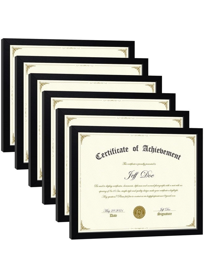 Document Frame Wood Certificate Frame 8.5 X 11 Multipack Diploma Frame 6 Pack 8.5X11 Picture Frame Display Horizontal And Vertical For Wall And Tabletop