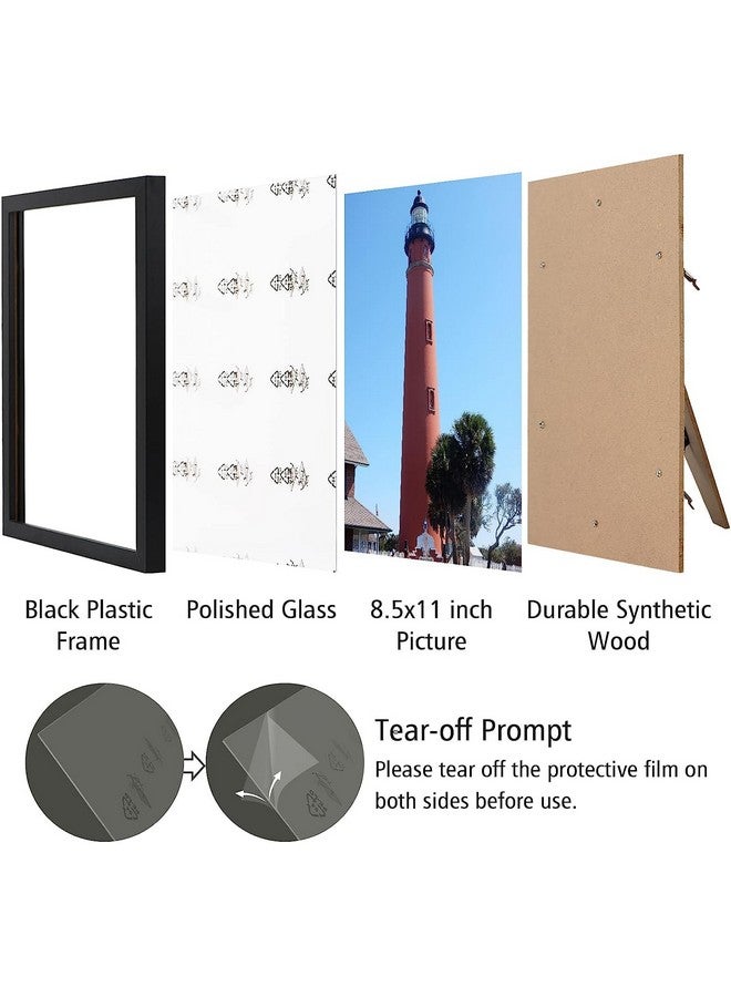Document Frame Wood Certificate Frame 8.5 X 11 Multipack Diploma Frame 6 Pack 8.5X11 Picture Frame Display Horizontal And Vertical For Wall And Tabletop