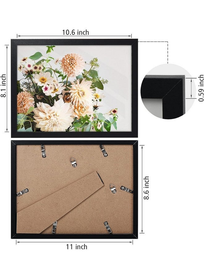 Document Frame Wood Certificate Frame 8.5 X 11 Multipack Diploma Frame 6 Pack 8.5X11 Picture Frame Display Horizontal And Vertical For Wall And Tabletop