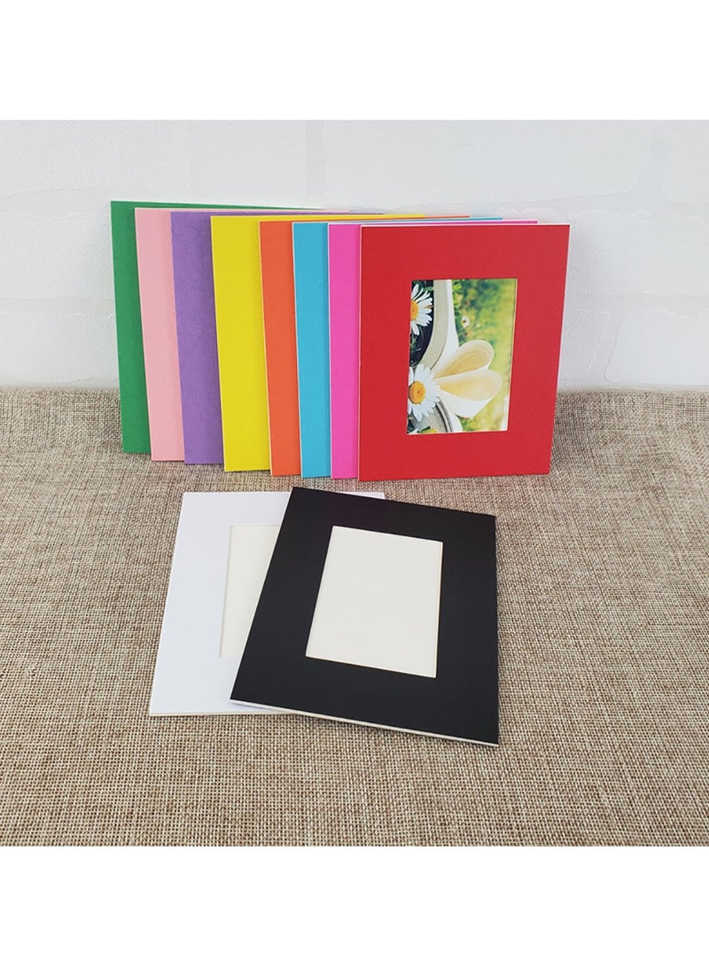 Cardboard Photo Frame 10 Pack with Self Adhesive Tape Wall Decorative Picture Album  (2.5 x 3.5 inch) Multicolor
