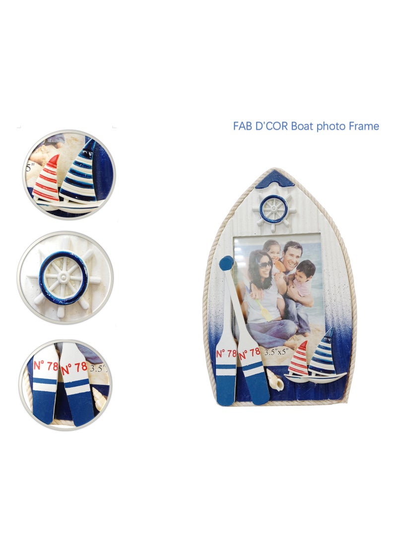 Beach Boat Photo Frame Picture Frames Nautical Ocean Picture Holder Gift  Home,Office, photo Frame