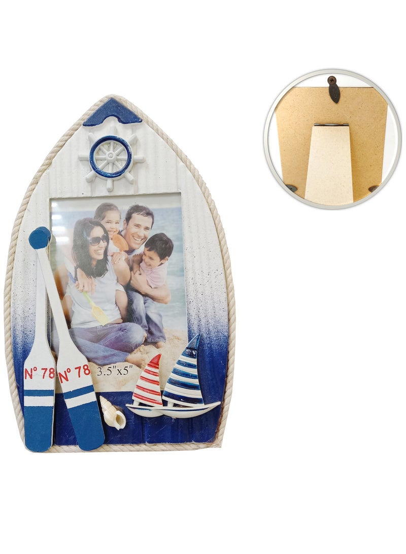 Beach Boat Photo Frame Picture Frames Nautical Ocean Picture Holder Gift  Home,Office, photo Frame