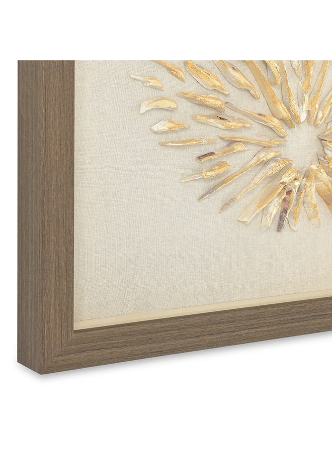 Raise Shadow Box, Brown & Gold - 50x50 cm