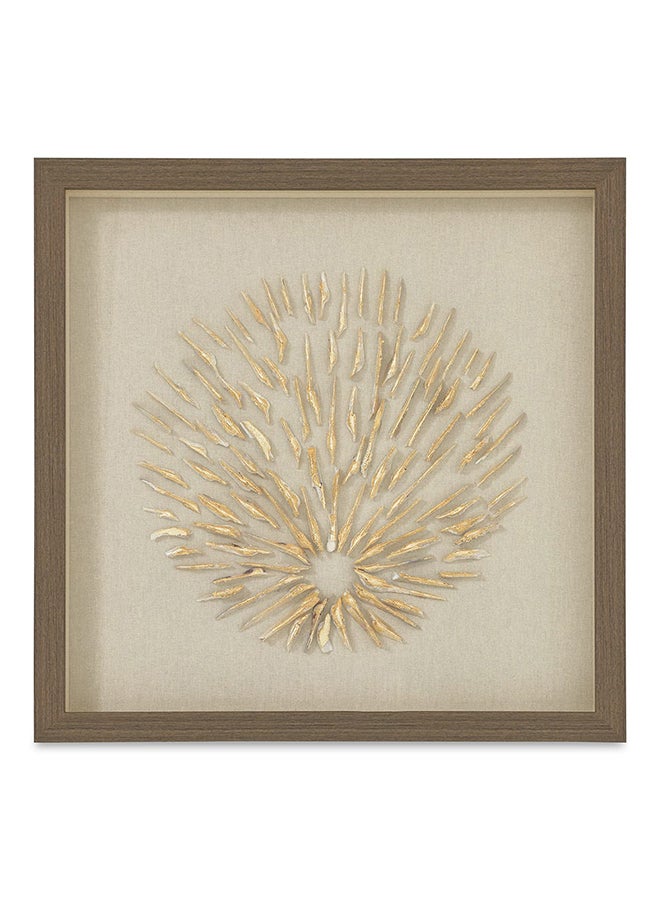 Raise Shadow Box, Brown & Gold - 50x50 cm