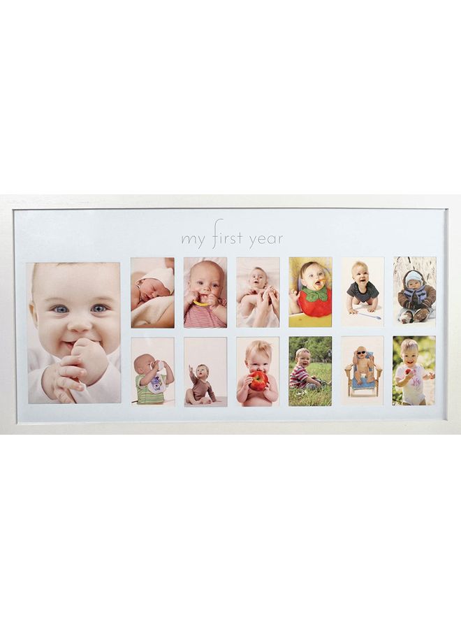 Baby's First Year Picture Frame White 57cm