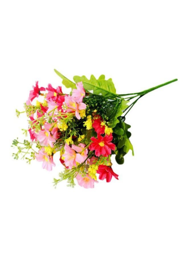 28 Heads Artificial Daisy Silk Flower Bouquet Red/Green/Pink 38cm