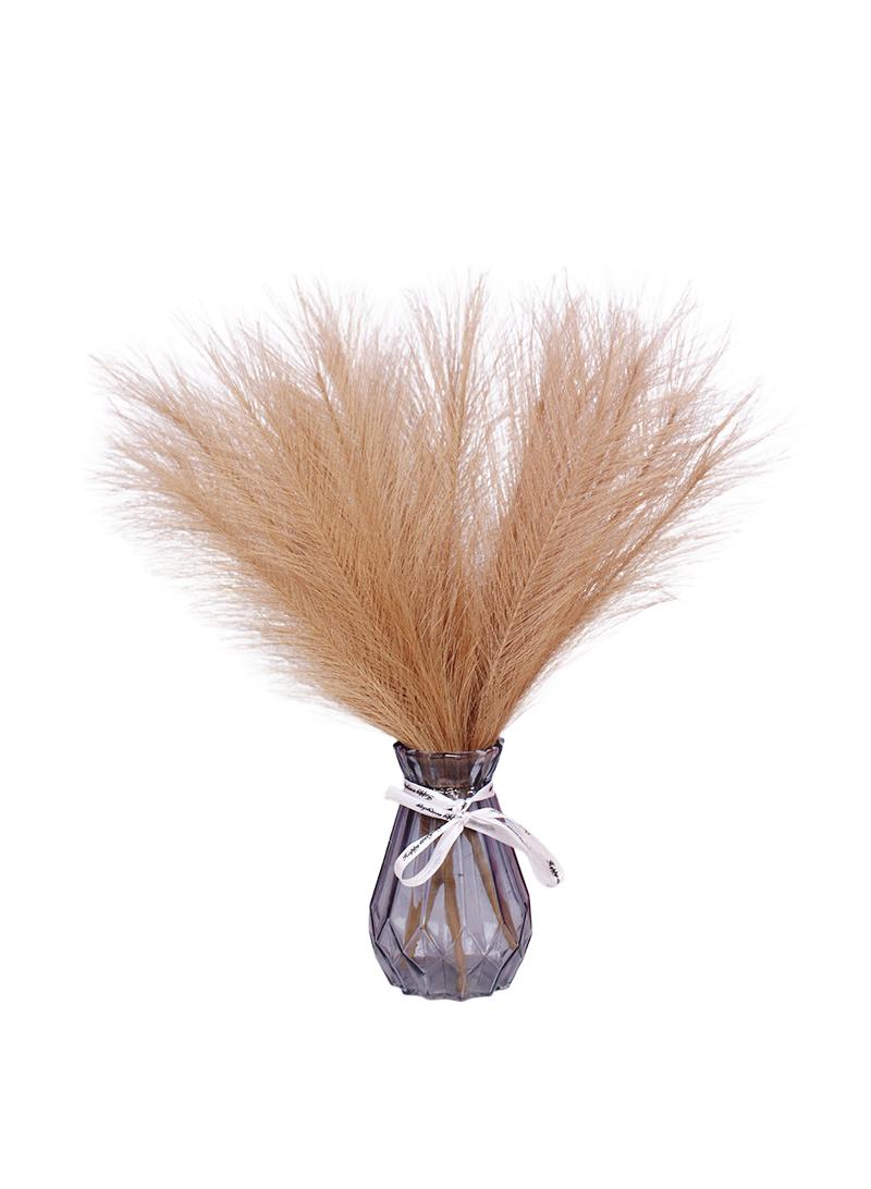 6 Pieces 43-45Cm Pampas Grass Decoration High Imitation Handmade Dry Large Bouquet With Vase Bohemian Style Home Decor