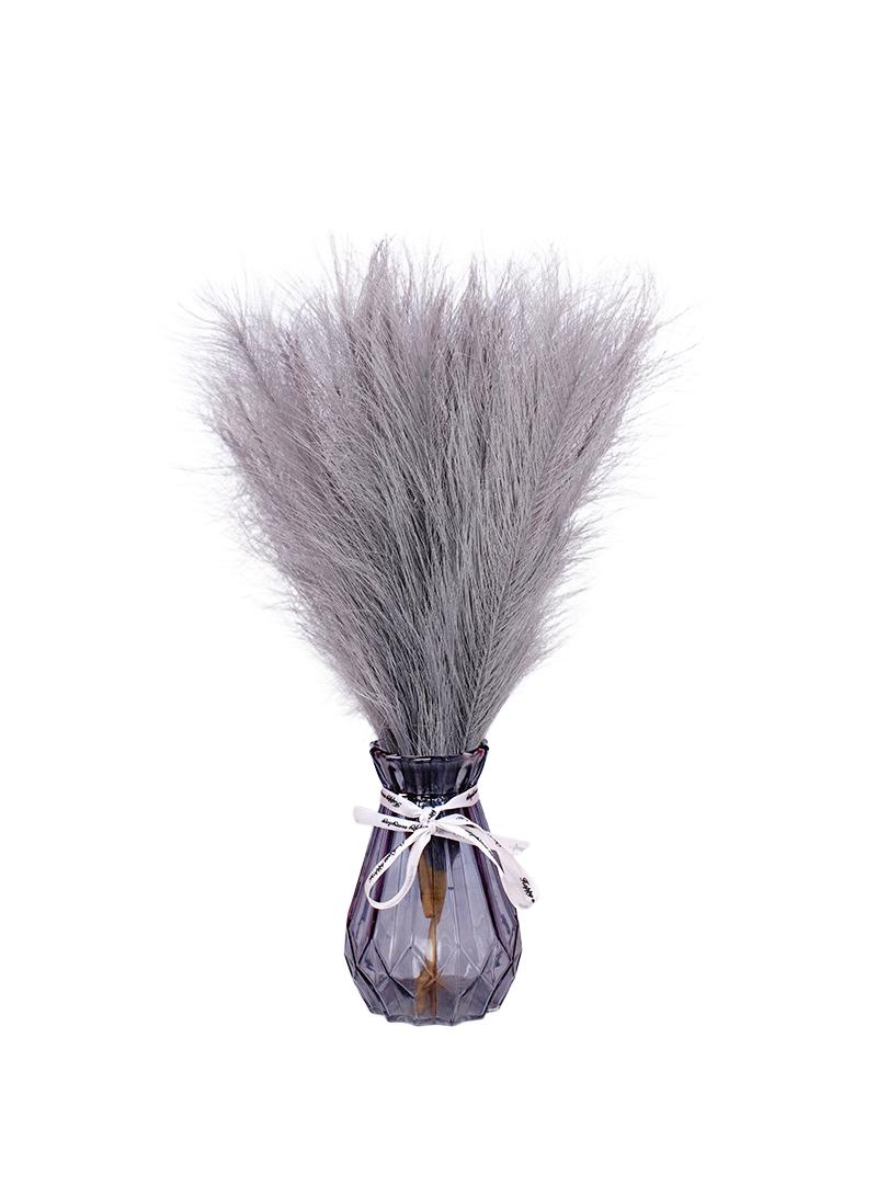 6 Pieces 43-45Cm Pampas Grass Decoration High Imitation Handmade Dry Large Bouquet With Vase Bohemian Style Home Decor