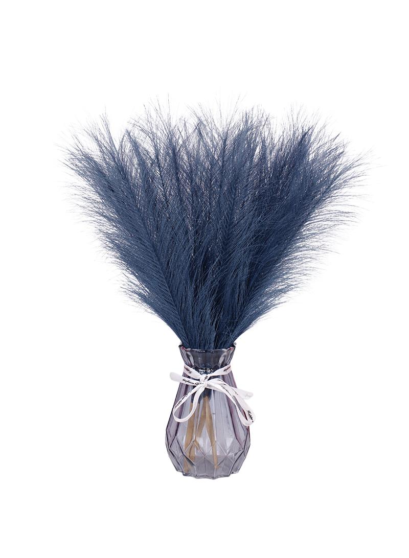 6 Pieces 43-45Cm Pampas Grass Decoration High Imitation Handmade Dry Large Bouquet With Vase Bohemian Style Home Decor