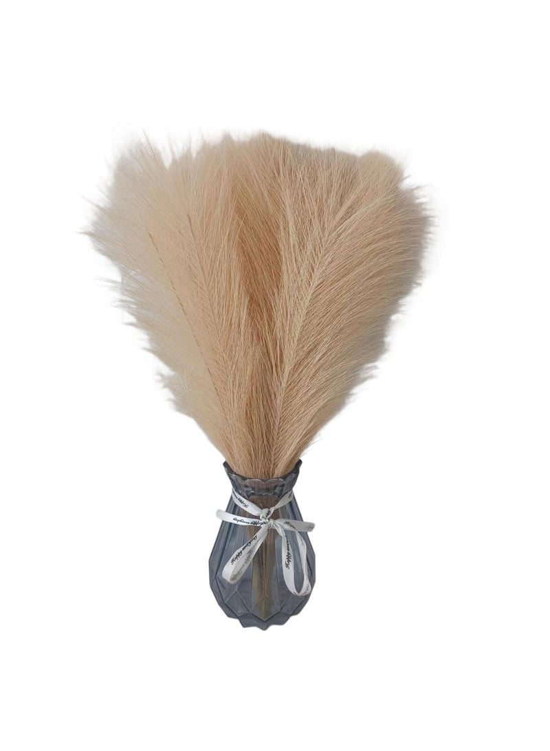 6 Pieces 43-45Cm Pampas Grass Decoration High Imitation Handmade Dry Large Bouquet With Vase Bohemian Style Home Decor