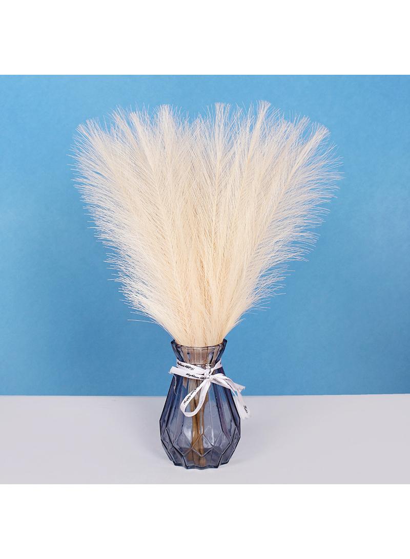 6 Pieces 43-45Cm Pampas Grass Decoration High Imitation Handmade Dry Large Bouquet With Vase Bohemian Style Home Decor