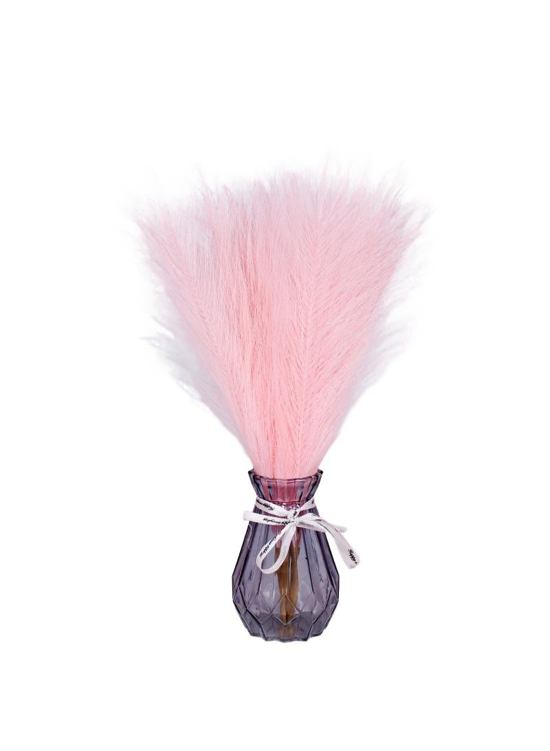 6 Pieces 43-45Cm Pampas Grass Decoration High Imitation Handmade Dry Large Bouquet With Vase Bohemian Style Home Decor