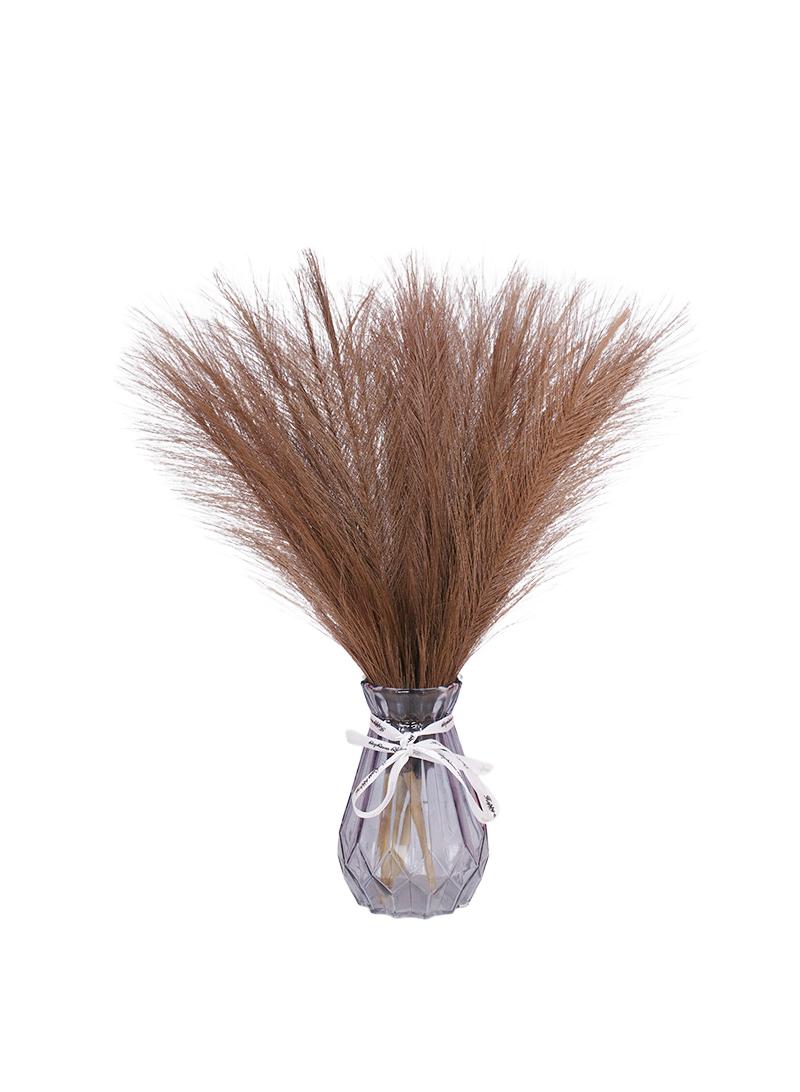 6 Pieces 43-45Cm Pampas Grass Decoration High Imitation Handmade Dry Large Bouquet With Vase Bohemian Style Home Decor