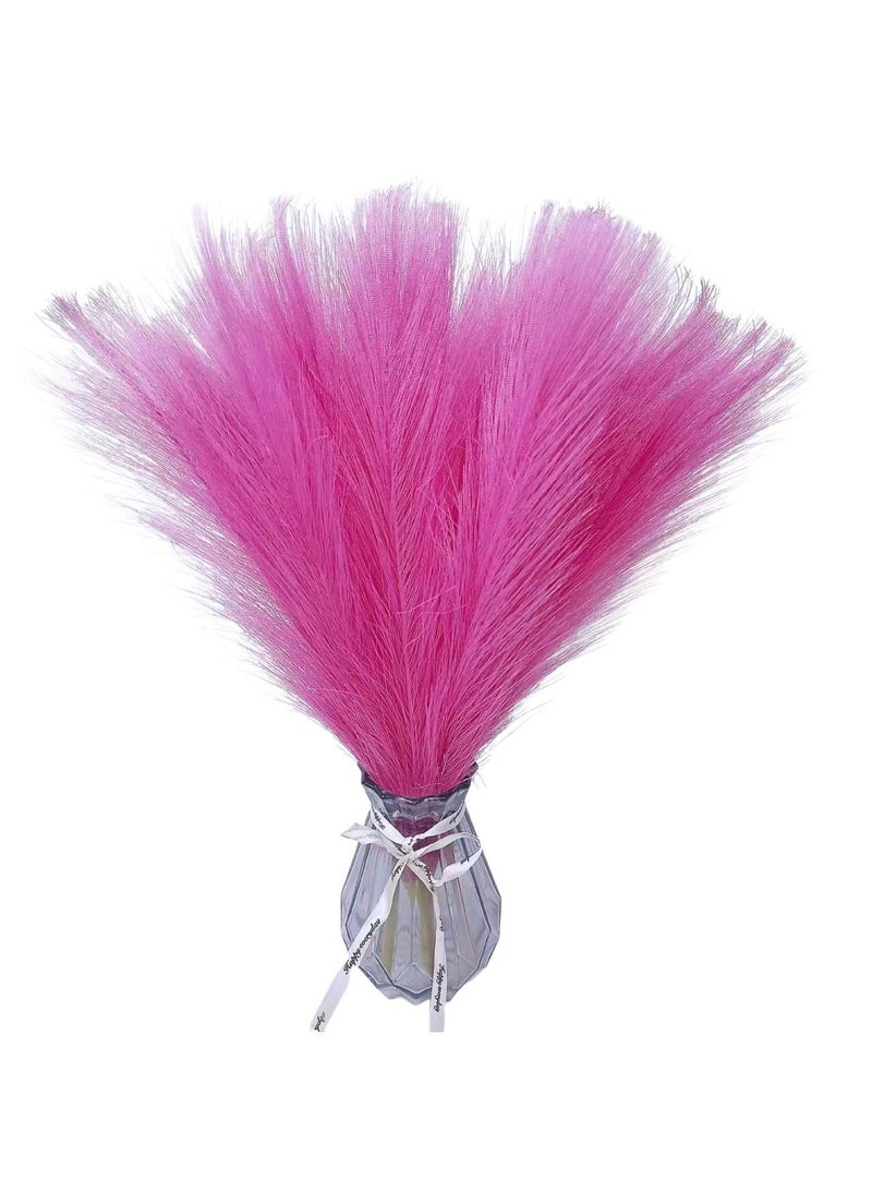 6 Pieces 43-45Cm Pampas Grass Decoration High Imitation Handmade Dry Large Bouquet With Vase Bohemian Style Home Decor