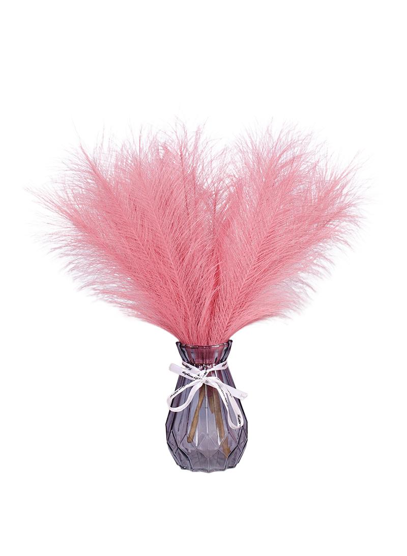 6 Pieces 43-45Cm Pampas Grass Decoration High Imitation Handmade Dry Large Bouquet With Vase Bohemian Style Home Decor