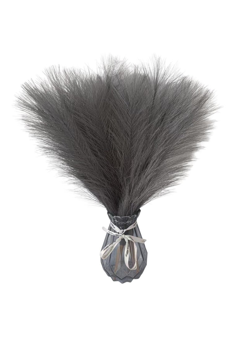 6 Pieces 43-45Cm Pampas Grass Decoration High Imitation Handmade Dry Large Bouquet With Vase Bohemian Style Home Decor