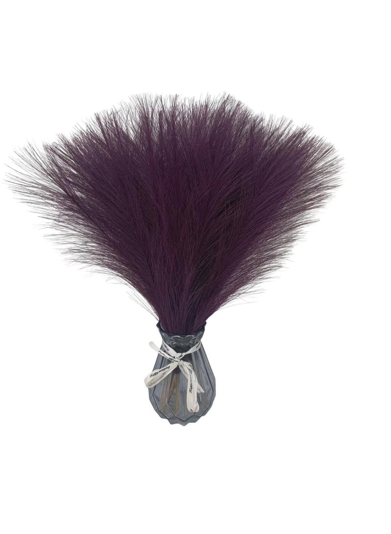 6 Pieces 43-45Cm Pampas Grass Decoration High Imitation Handmade Dry Large Bouquet With Vase Bohemian Style Home Decor