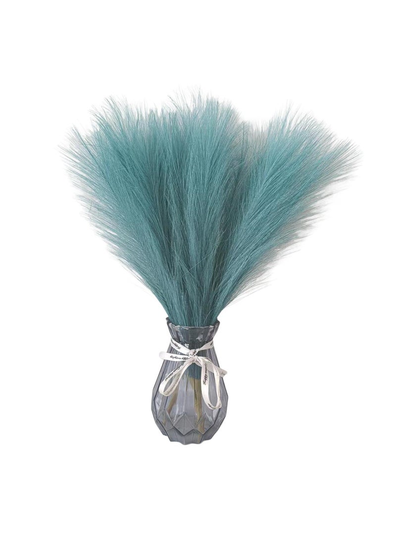 6 Pieces 43-45Cm Pampas Grass Decoration High Imitation Handmade Dry Large Bouquet With Vase Bohemian Style Home Decor