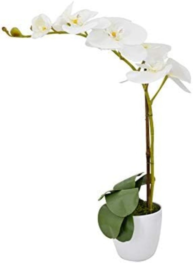 Orchid Plant Artificial Flower Party Wedding Decoration, Flowers - White