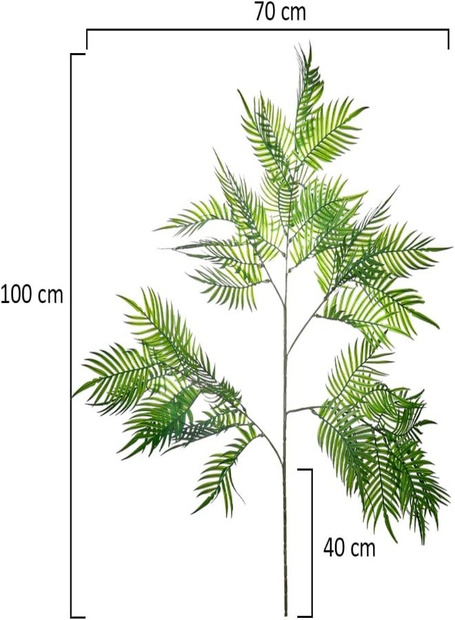 4-Piece Green Artificial Palm Plant Leaf Festival Ornaments Artificial Flowers Spray Fake Flowers For Home Birthday Party Bouquets Arrangement