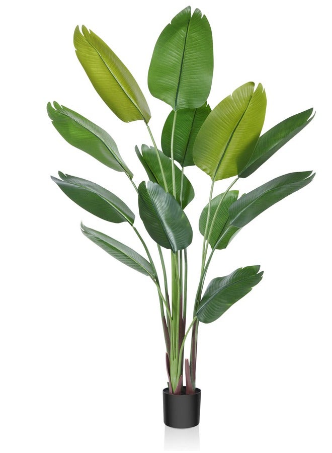 Artificial Bird of Paradise Plant: A faux palm tree perfect for indoor or outdoor modern decoration. It comes in a pot, making it an ideal housewarming gift for home or office.