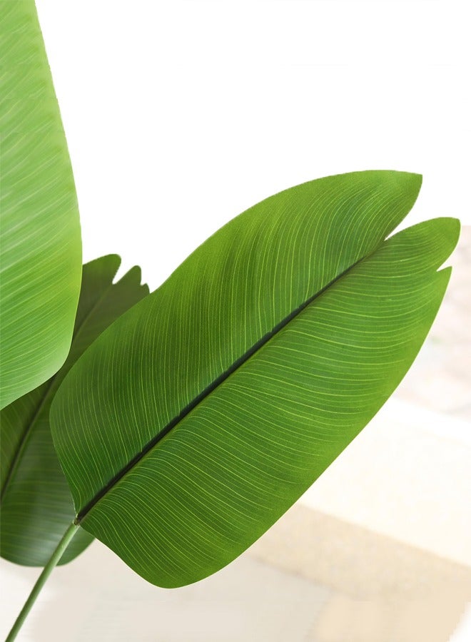 Artificial Bird of Paradise Plant: A faux palm tree perfect for indoor or outdoor modern decoration. It comes in a pot, making it an ideal housewarming gift for home or office.