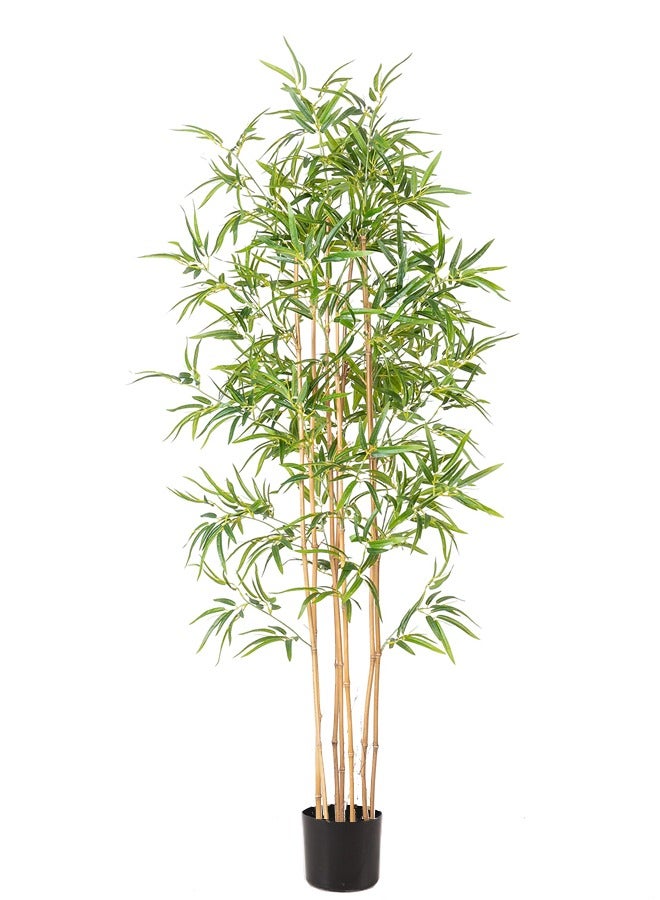 Bamboo Artificial Tree, Faux Bamboo Plant, Real Touch Technology, Artificial Plant with 7 Trunks, Ideal for Home Office Indoor Decoration